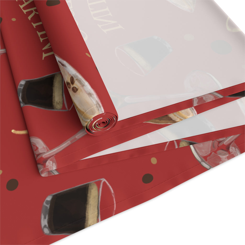 Espresso Martini Table Runner — Red Espresso Collection Inspired Design