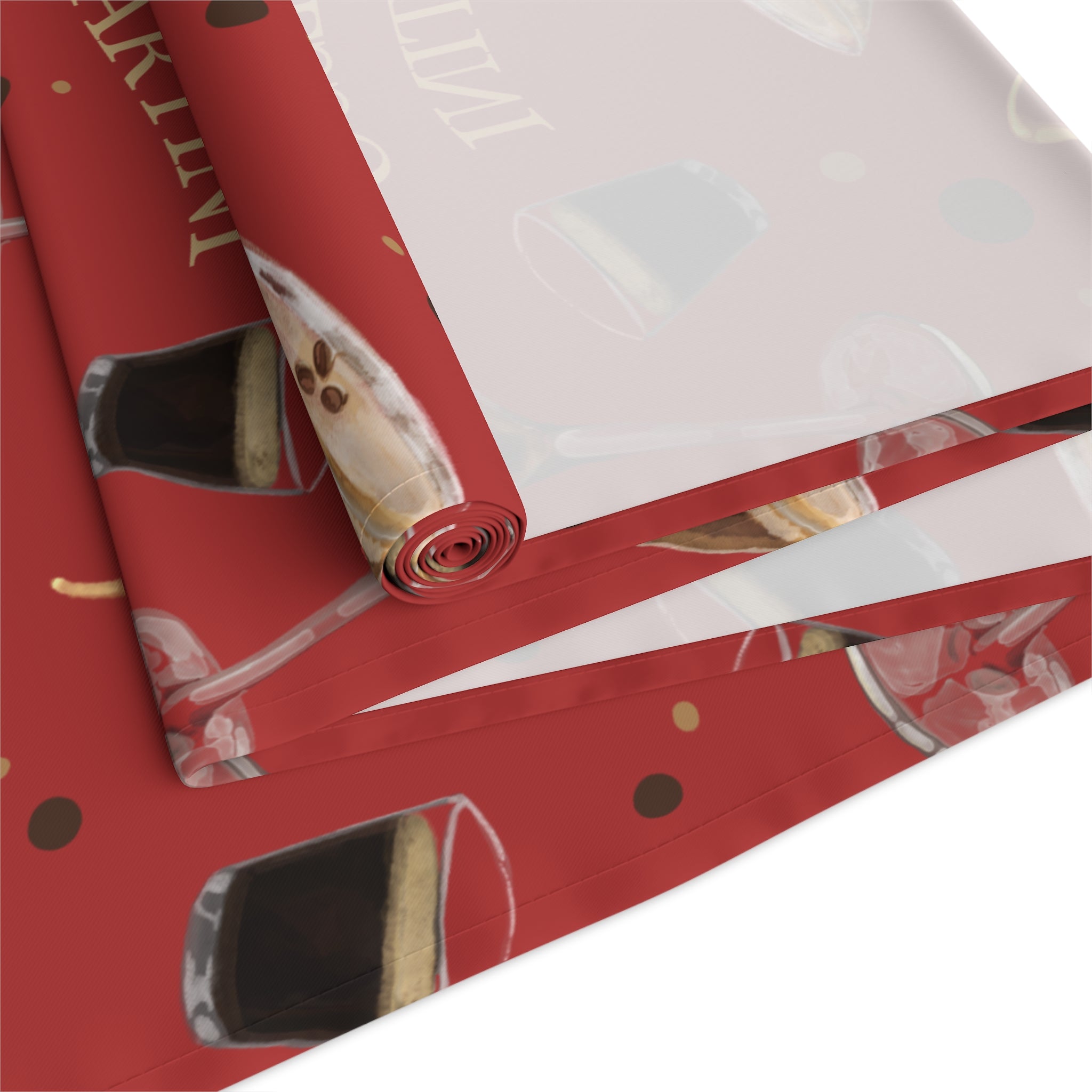 Espresso Martini Table Runner — Red Espresso Collection Inspired Design