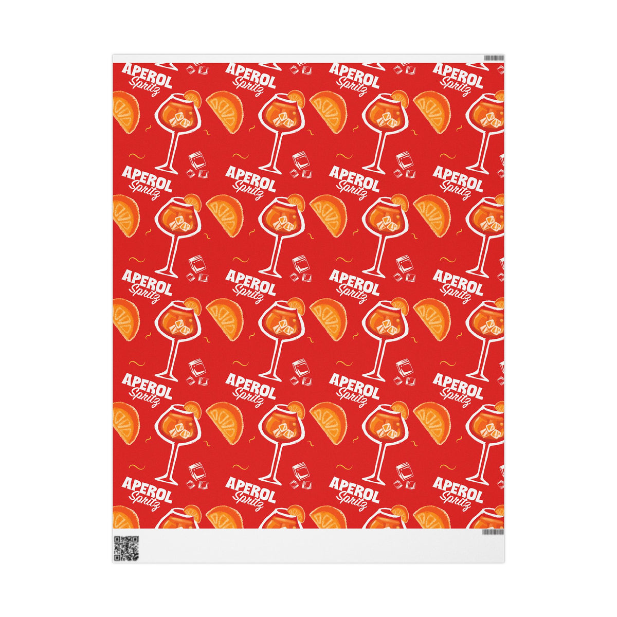 Aperol Spritz Peel Wrapping Paper Roll — Aperol Red Collection Inspired Design