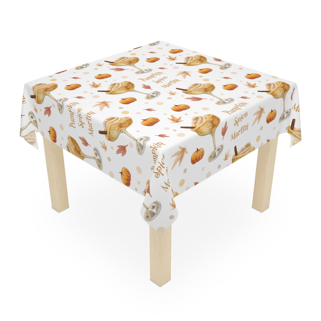 Pumpkin Spice Martini Tablecloth — White Pumpkin Collection Inspired Design