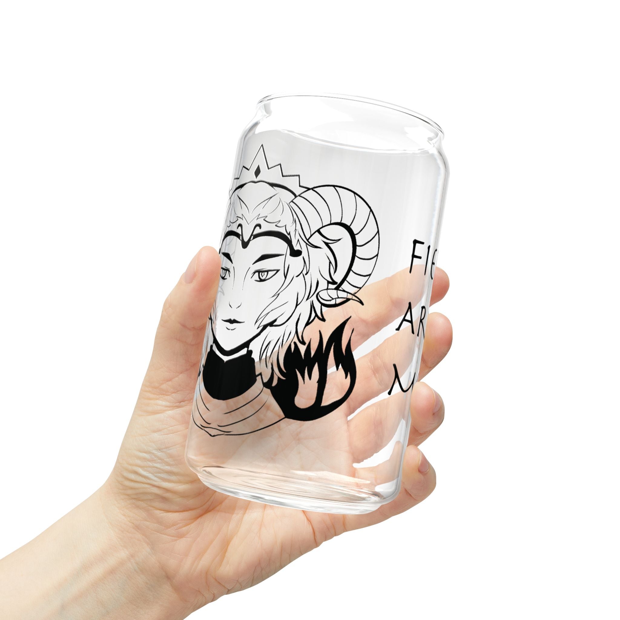 Aries Mom Glass Cup – 16oz Zodiac Gift for Mom | Astrology Drinkware