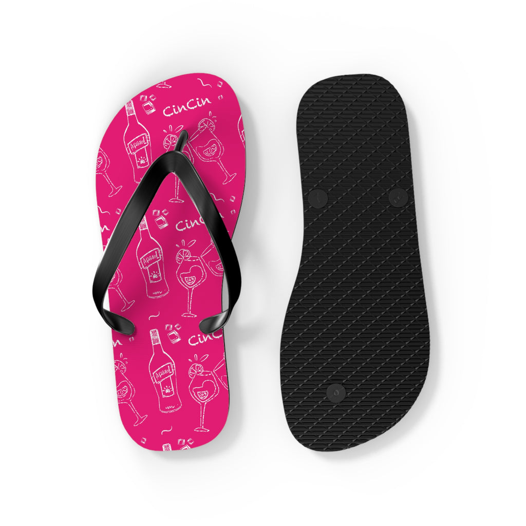 Cin Cin Pink Flip Flops — Pink Cin Cin Collection Inspired Design