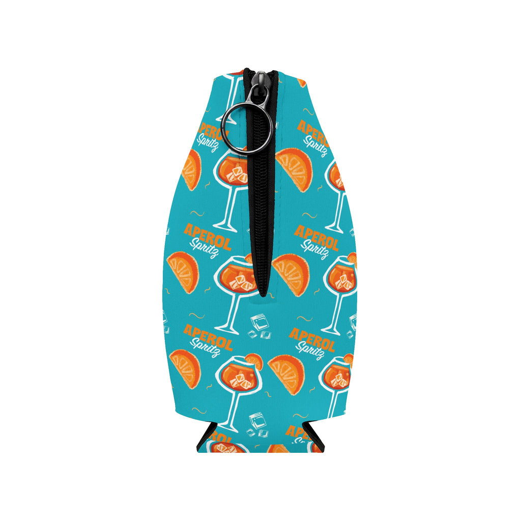 Aperol Spritz Zip-Up Bottle Cooler Sleeve — Turquoise Spritz Collection Inspired Design
