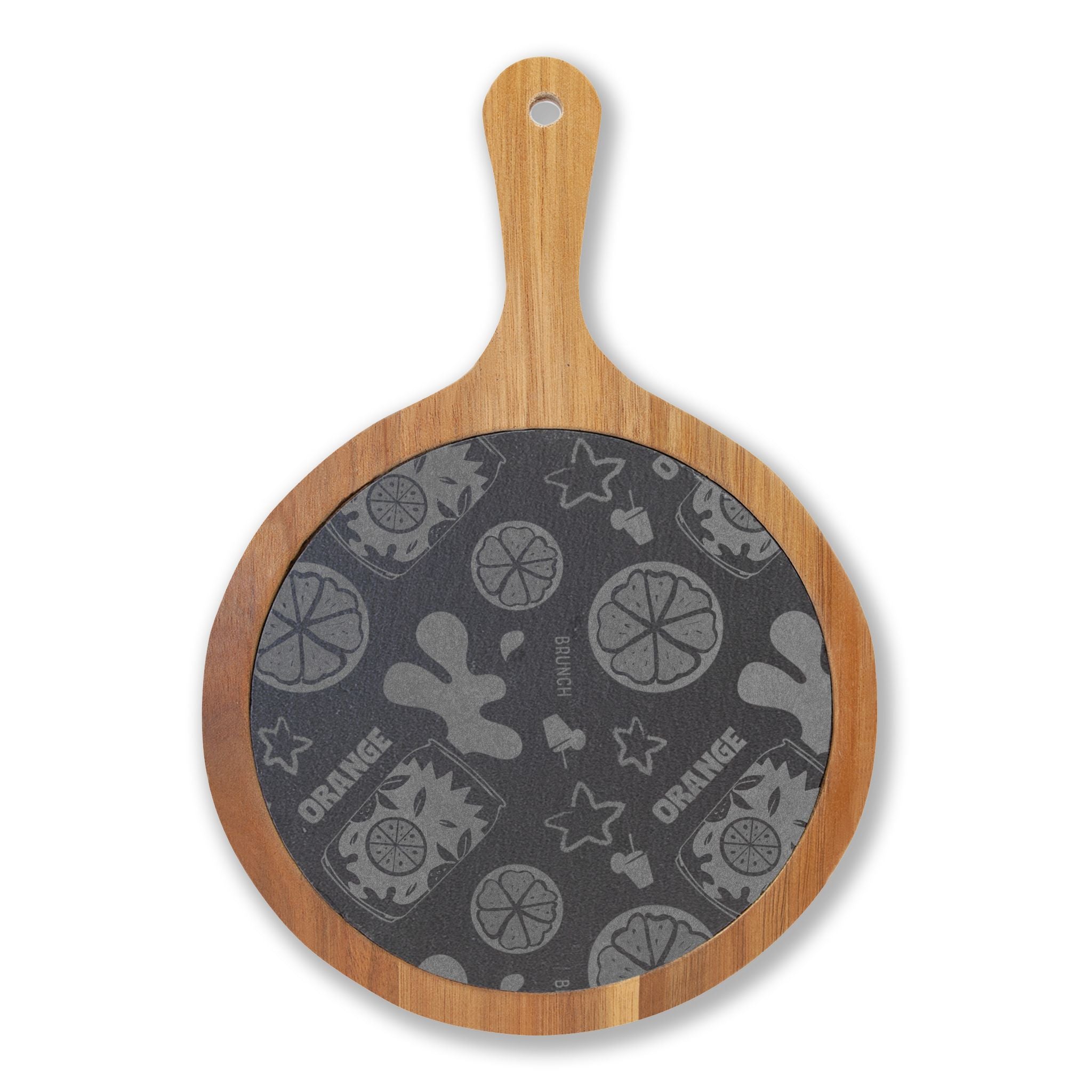 Orange Brunch Acacia Charcuterie Board Set