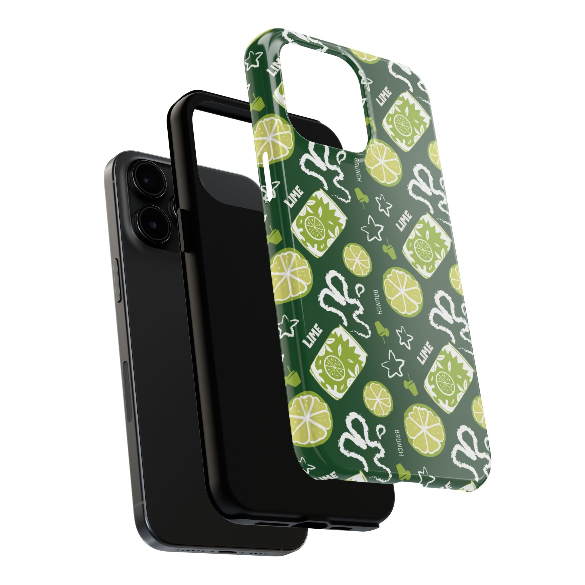 Lime Brunch Fruit Collection Tough Phone Case — Green Aperol Inspired Design