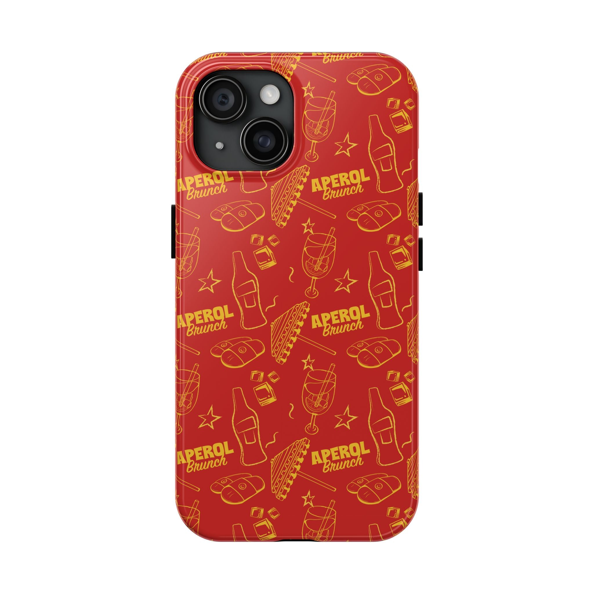 Red Aperol Brunch Tough Phone Case — Citrus Cocktail Protective Cover