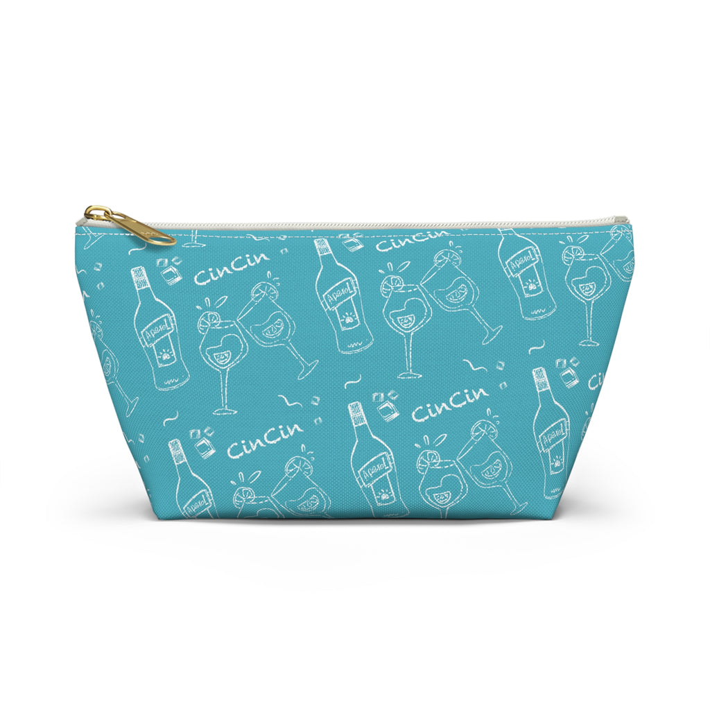 Cin Cin Cocktail Accessory Pouch — Turquoise Aperol Inspired Design