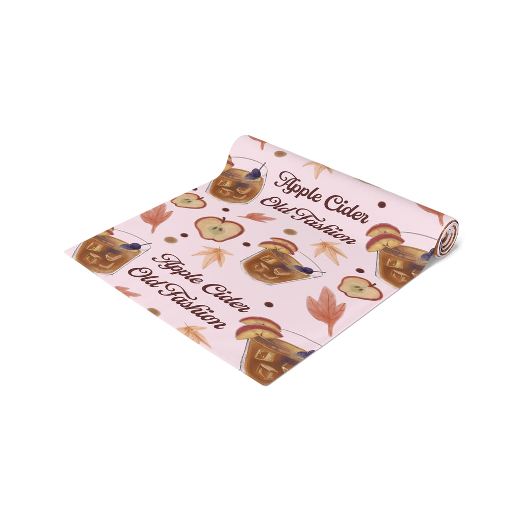 Apple Cider Old Fashioned Table Runner — Light Pink Apple Cider Collection Inspired Design