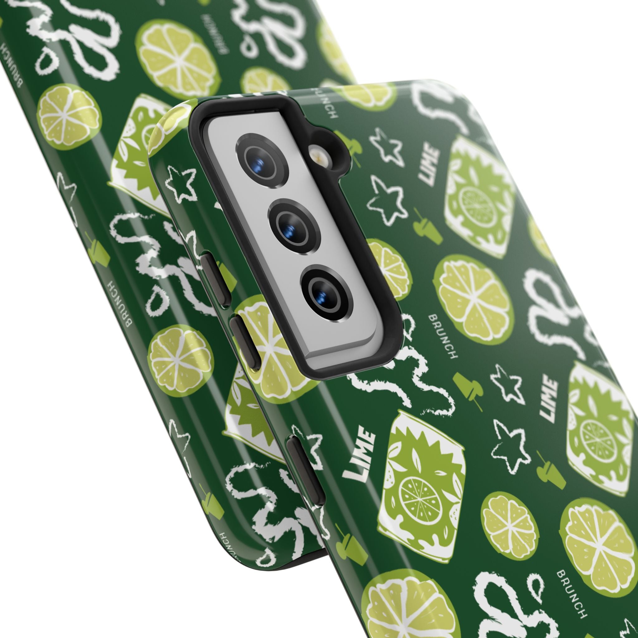 Lime Brunch Fruit Collection Tough Phone Case — Green Aperol Inspired Design