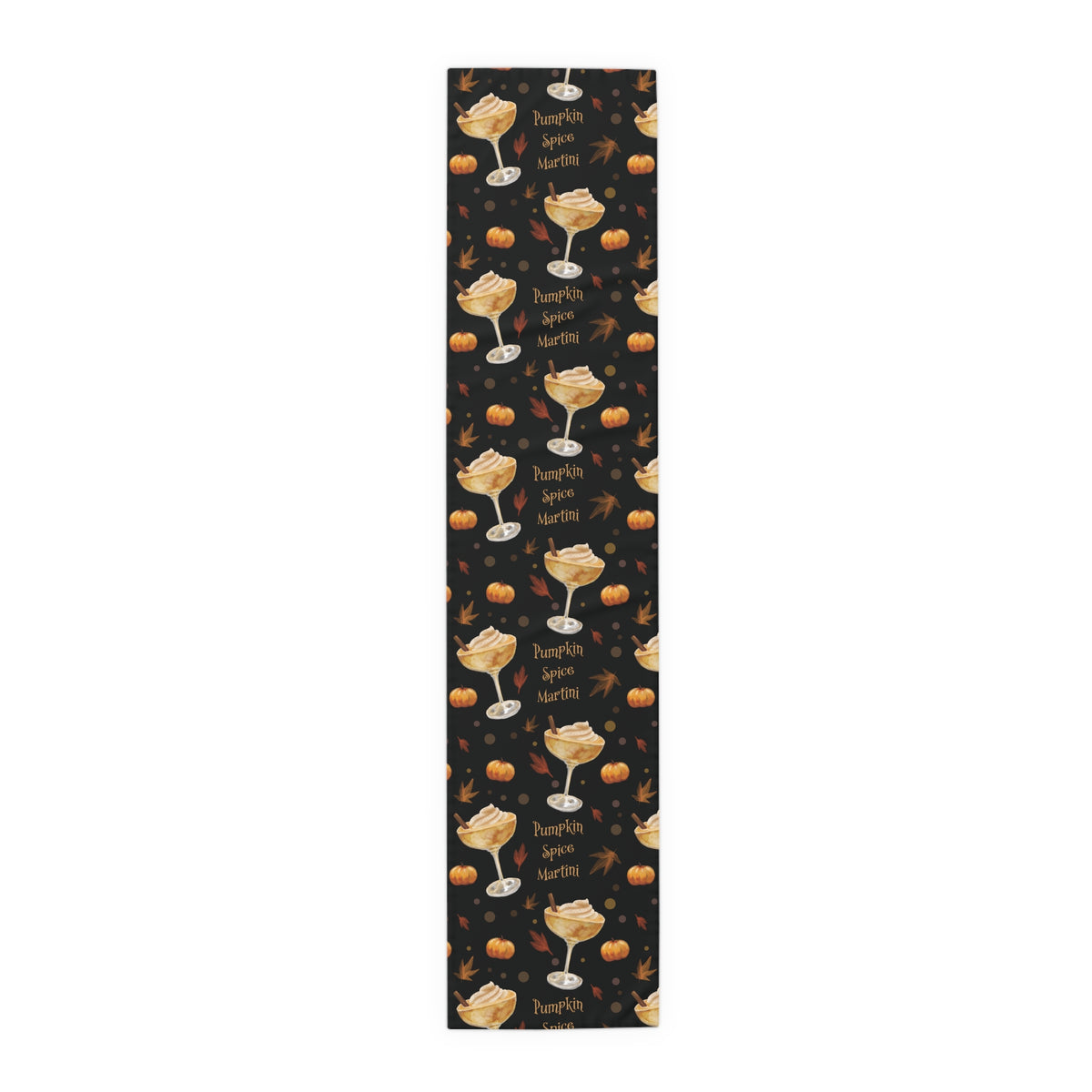 Pumpkin Spice Martini Table Runner — Black Pumpkin Collection Inspired Design