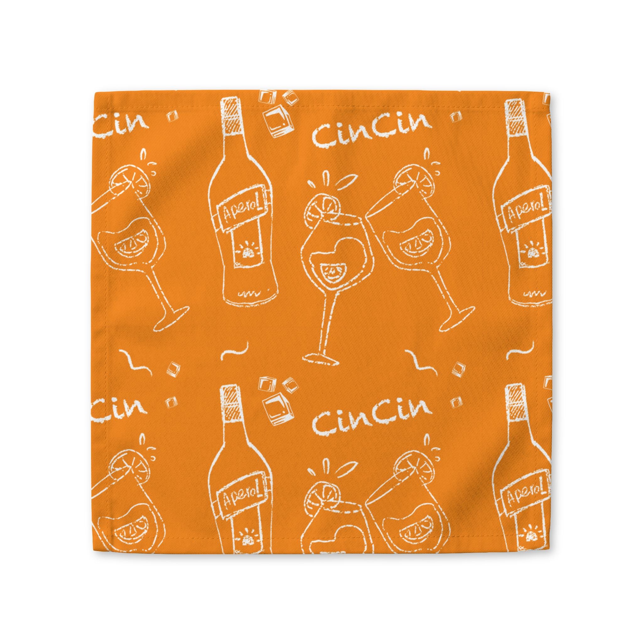 Cin Cin Napkin — Orange Cotton Twill Napkin