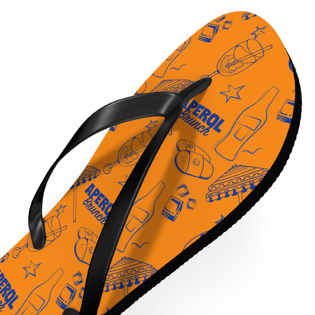 Aperol Spritz Flip Flops — Orange Brunch Collection Inspired Design