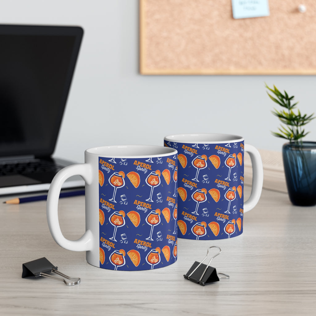 Aperol Spritz 11oz Coffee Mug — Blue Spritz Collection Inspired Design