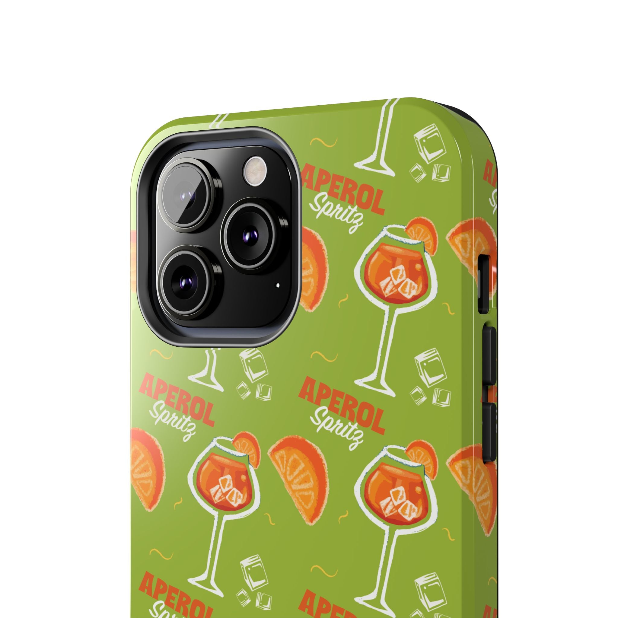 Aperol Spritz Pattern Tough Phone Case — Green Spritz Collection Inspired Design
