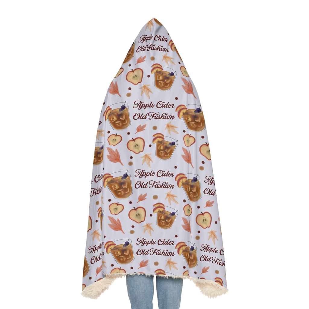 Apple Cider Old Fashion Hooded Throw Blanket – Light Violet Apple Cider Collection Inspired Design