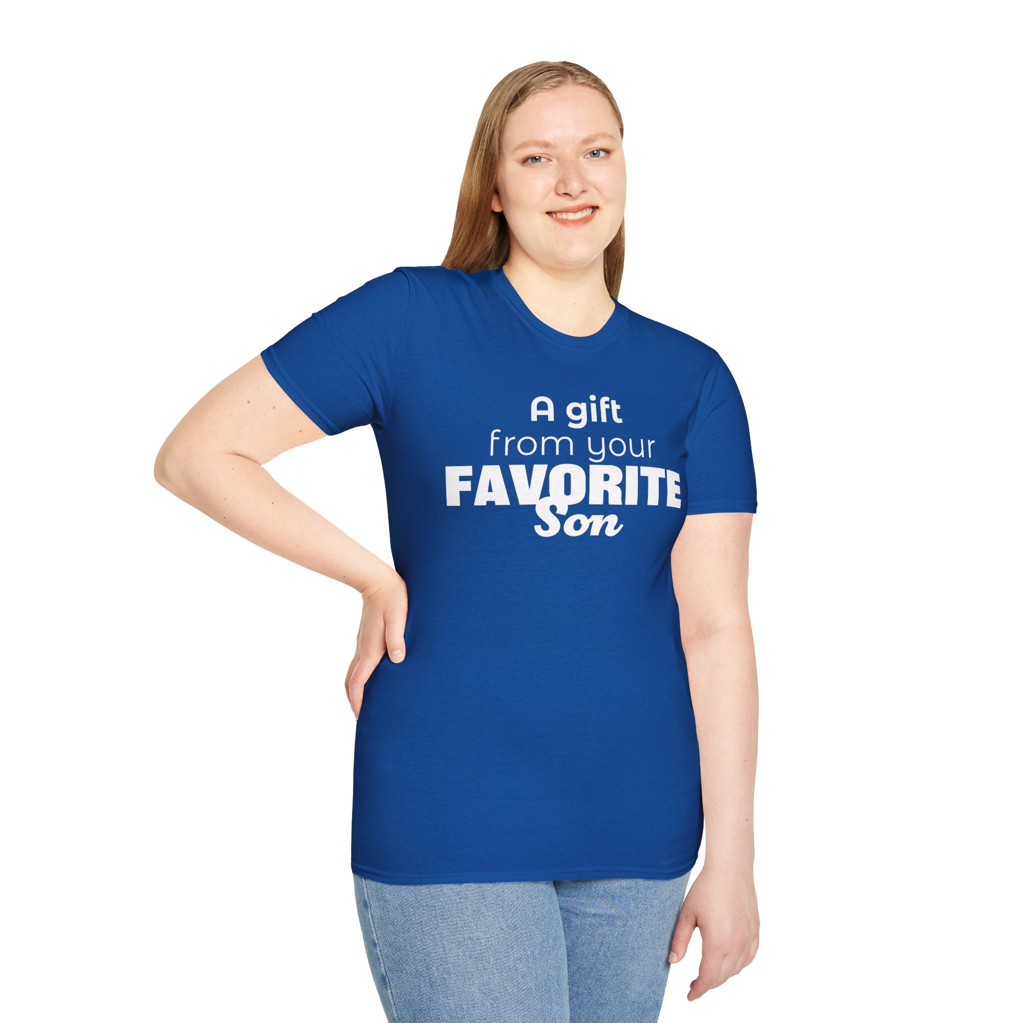 Favorite Son Gift for Mom T-Shirt – Funny Mother’s Day Shirt from Son | Mom Graphic Tee