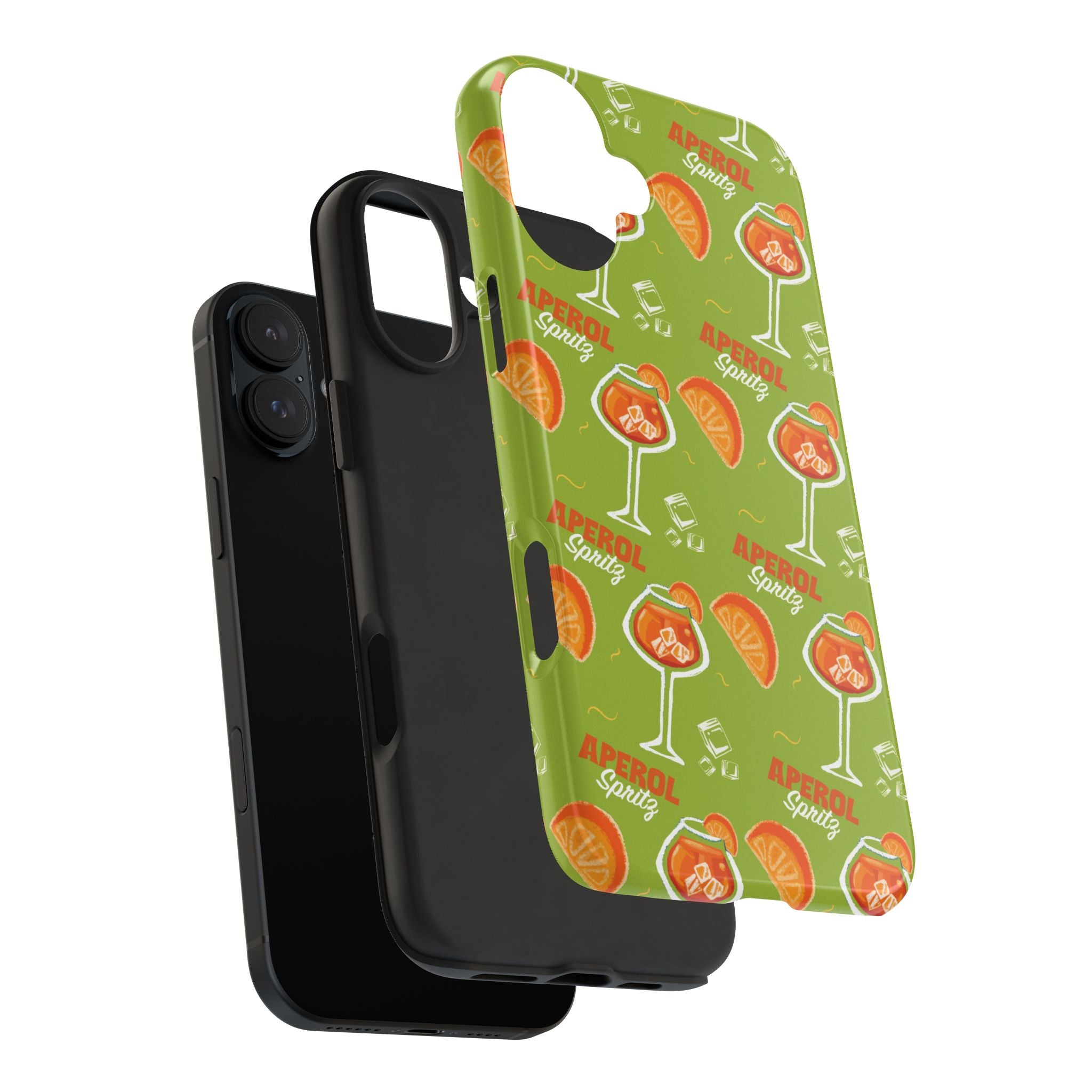 Aperol Spritz Pattern Tough Phone Case — Green Spritz Collection Inspired Design