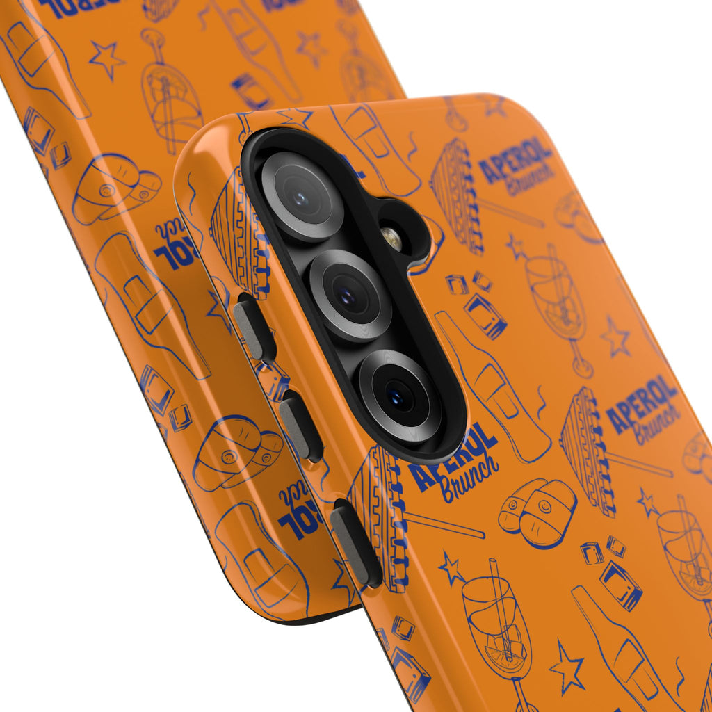 Aperol Brunch Collection Tough Phone Case — Orange and Blue Aperol Inspired Design