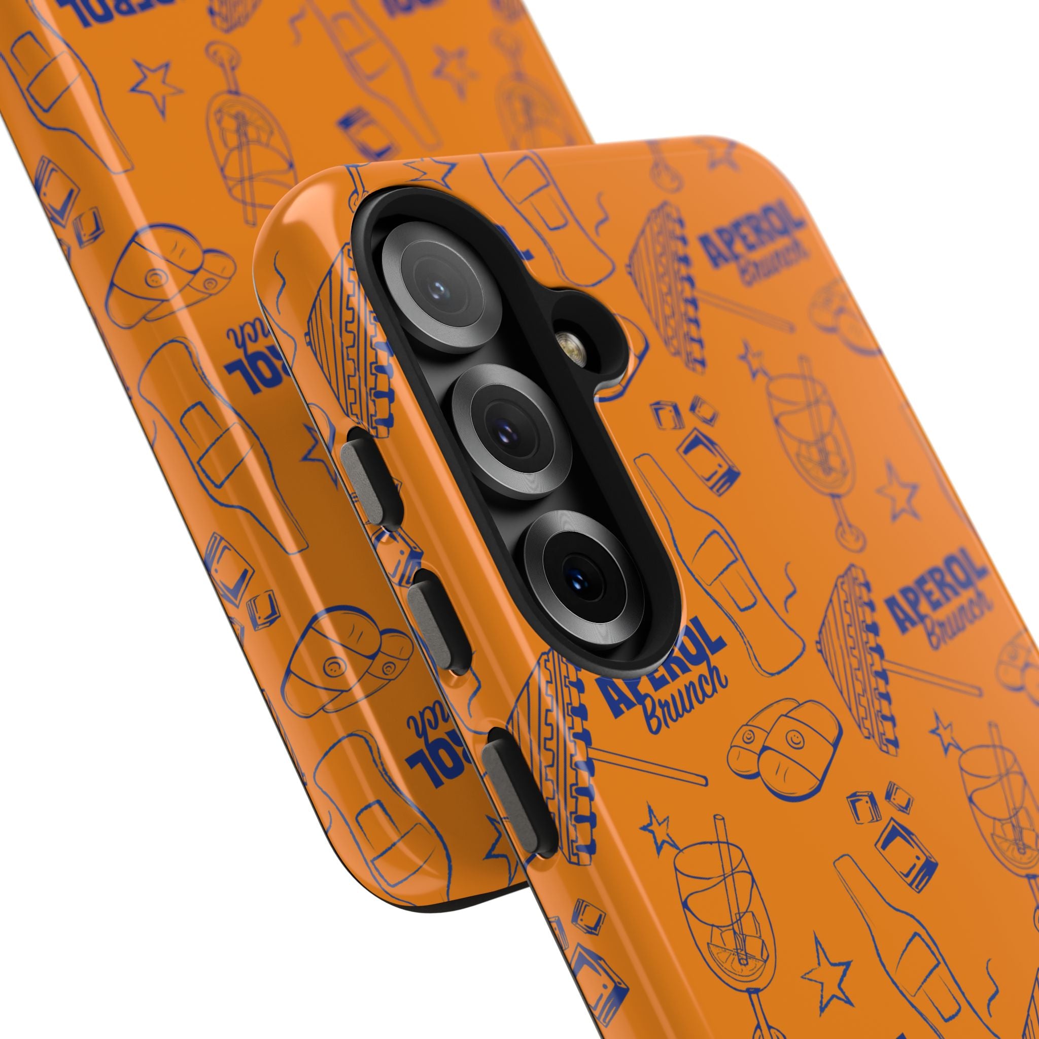Aperol Brunch Collection Tough Phone Case — Orange and Blue Aperol Inspired Design