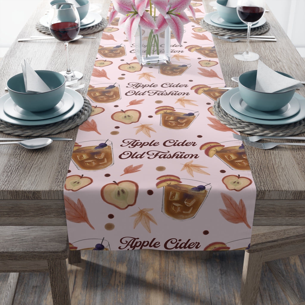 Apple Cider Old Fashioned Table Runner — Light Pink Apple Cider Collection Inspired Design