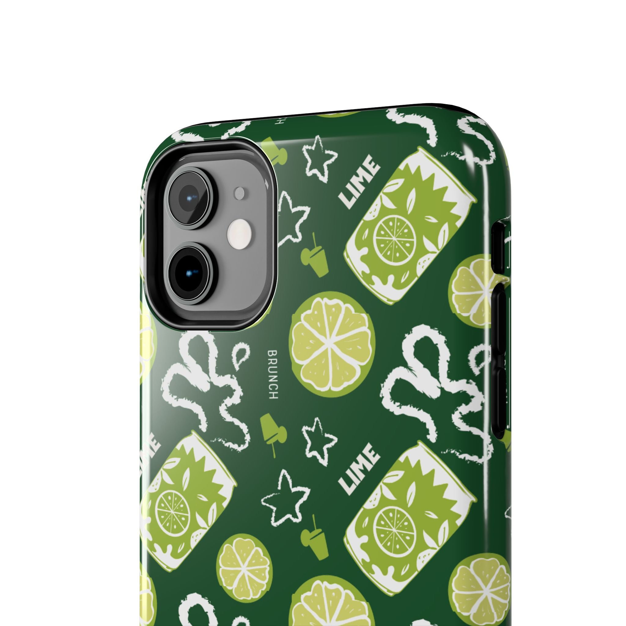 Lime Brunch Fruit Collection Tough Phone Case — Green Aperol Inspired Design