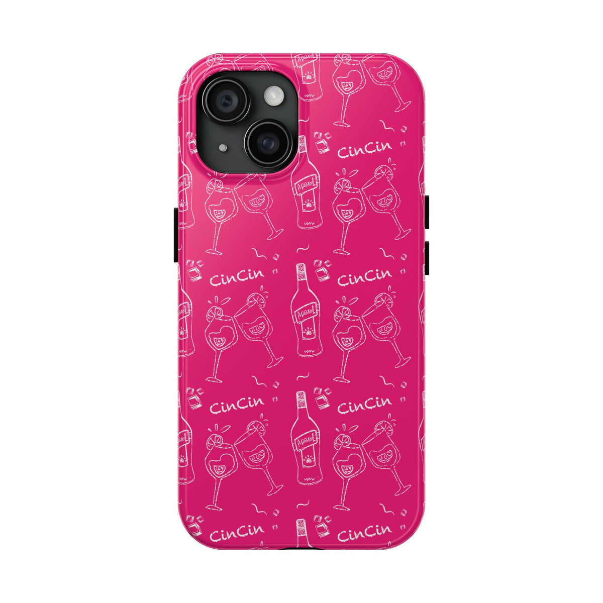 Cin Cin Spritz Tough Phone Case — Magenta Citrus Cocktail Pattern