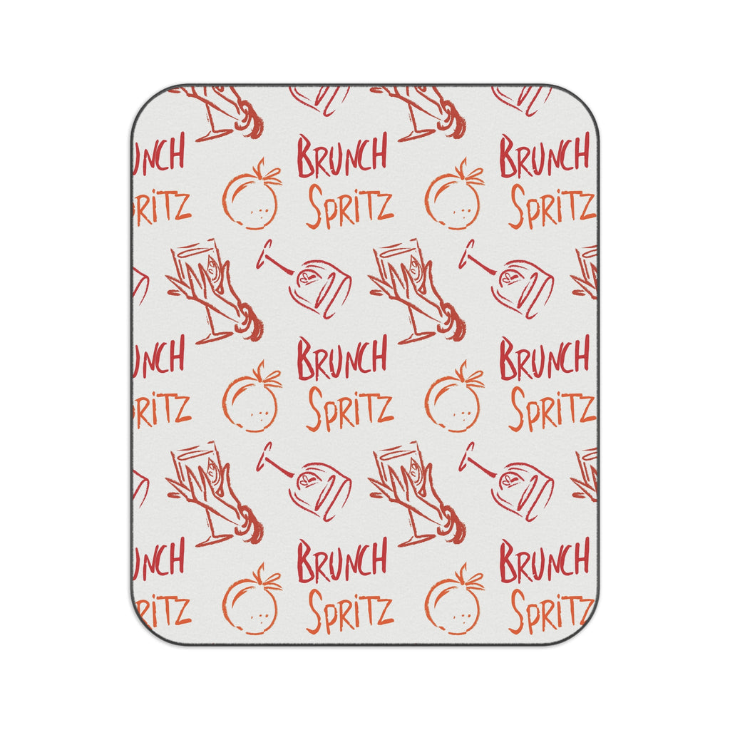 Brunch Spritz Picnic Blanket — Red & Orange Aperol Inspired Design