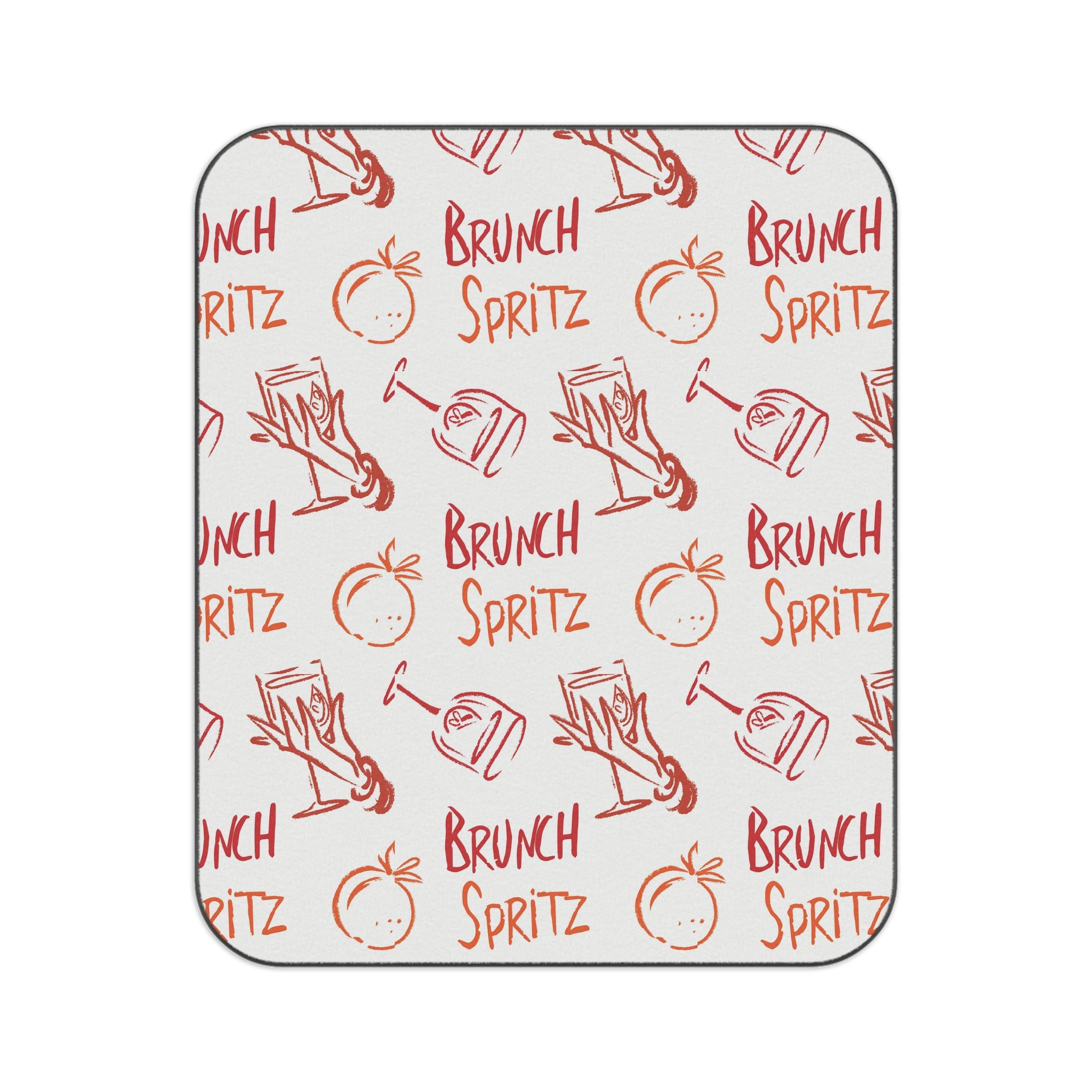 Brunch Spritz Picnic Blanket — Red & Orange Aperol Inspired Design