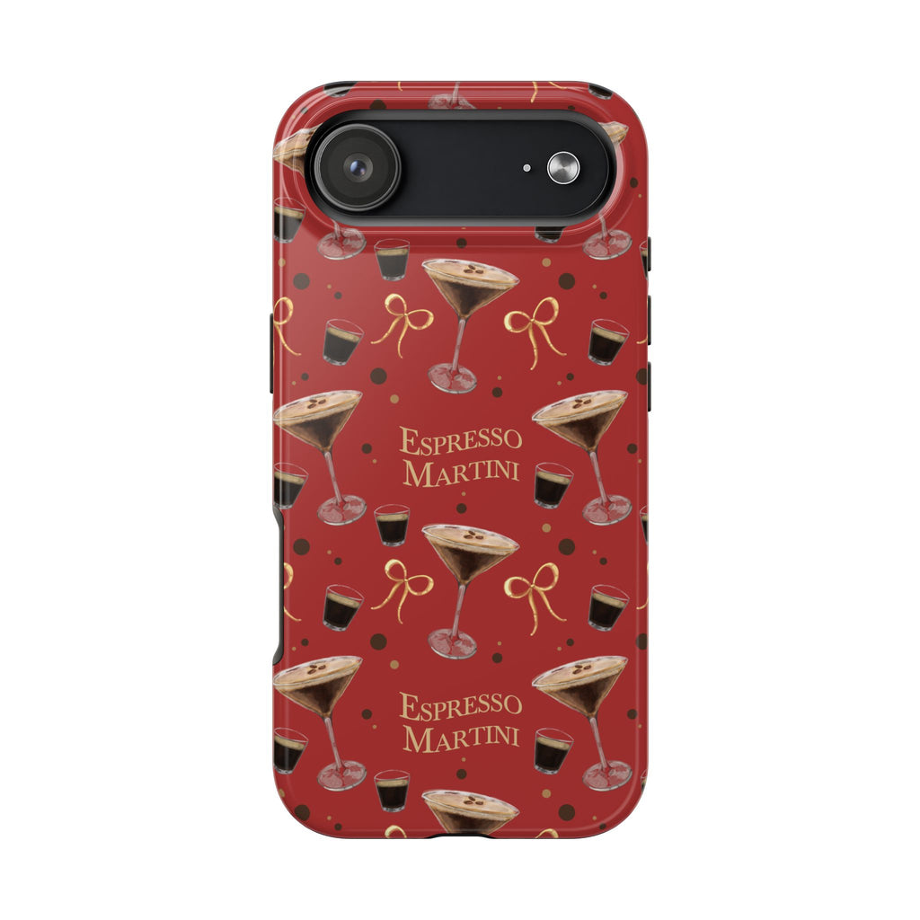Espresso Martini Tough Phone Case — Red Espresso Collection Inspired Design