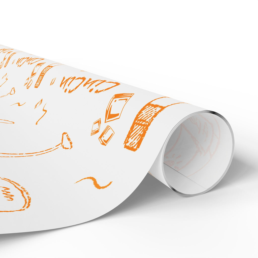 Cin Cin Peel Wrapping Paper Roll — White Cin Cin Brunch Collection Inspired Design