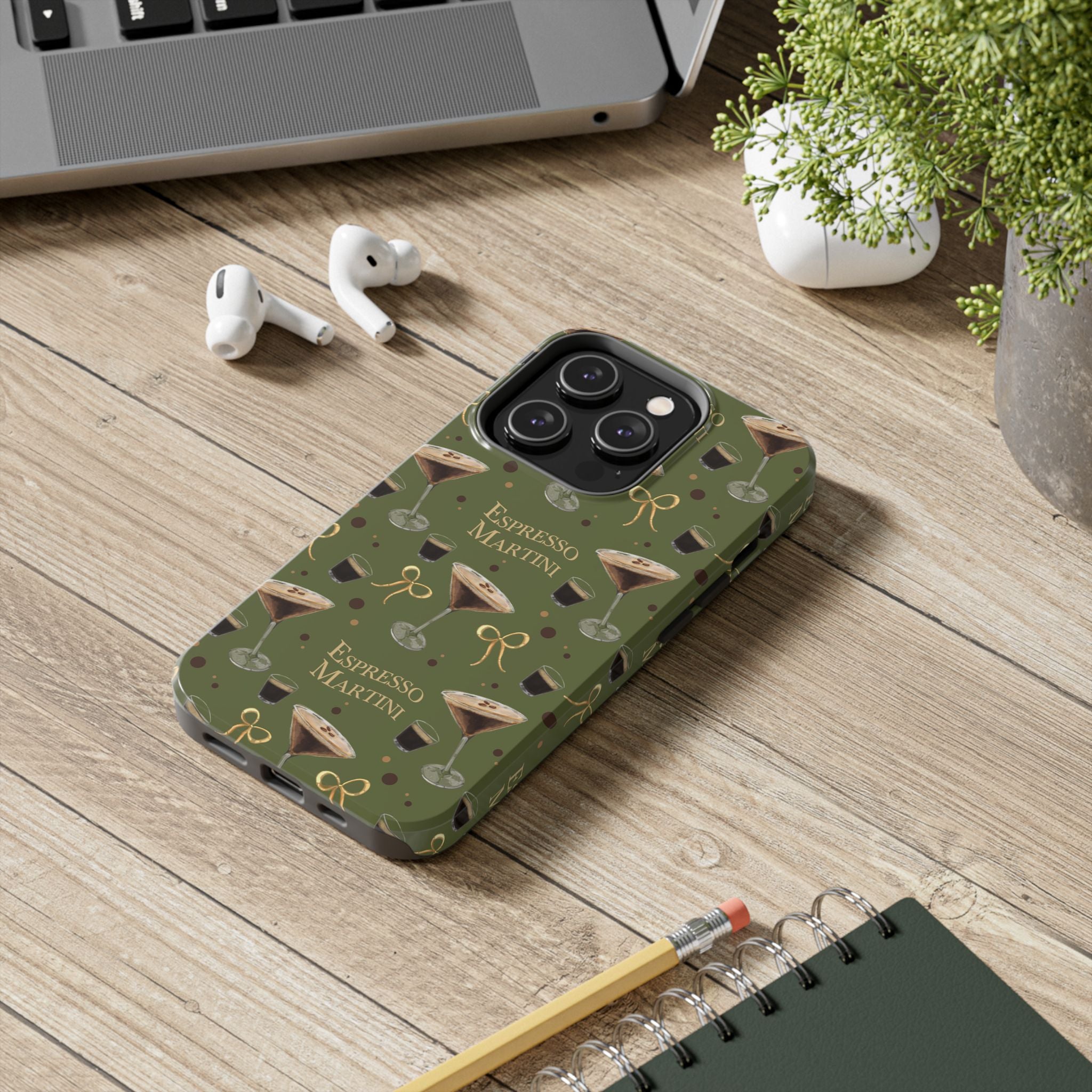 Espresso Martini Tough Phone Case — Olive Green Espresso Collection Inspired Design