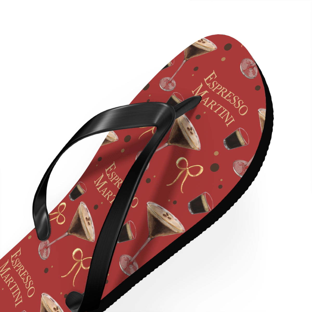 Espresso Martini Flip Flops — Red Espresso Collection Inspired Design
