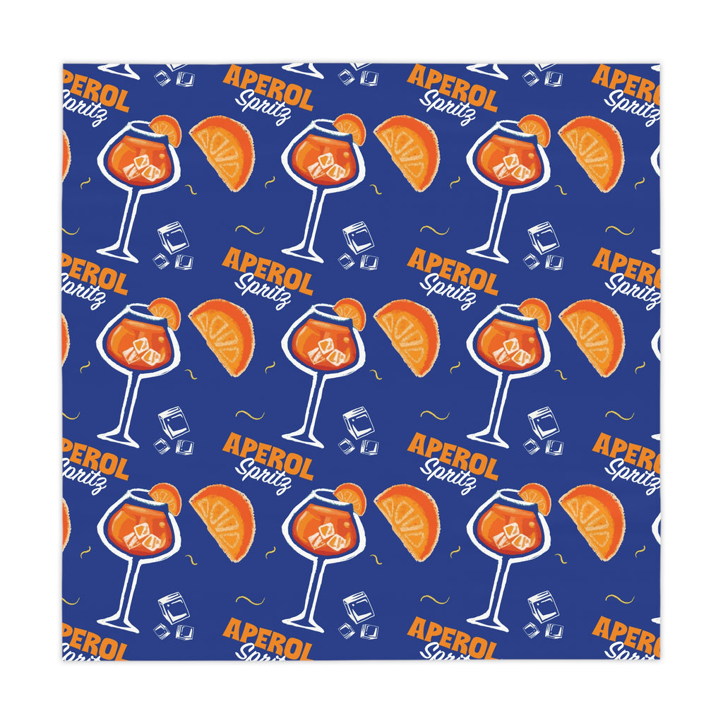 NEW Aperol Spritz Tablecloth — Bright Blue Cocktail Party Table Cover