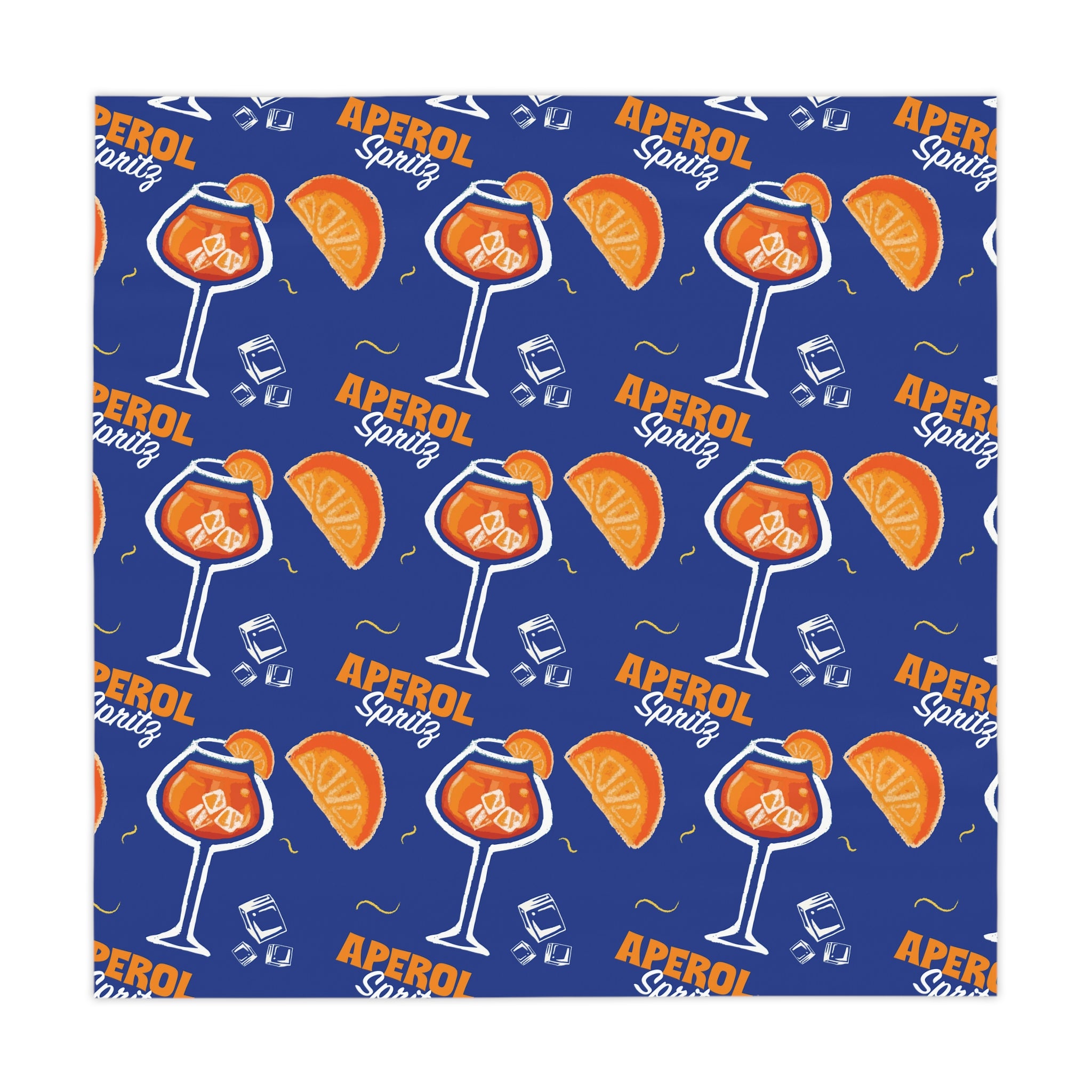 NEW Aperol Spritz Tablecloth — Bright Blue Cocktail Party Table Cover