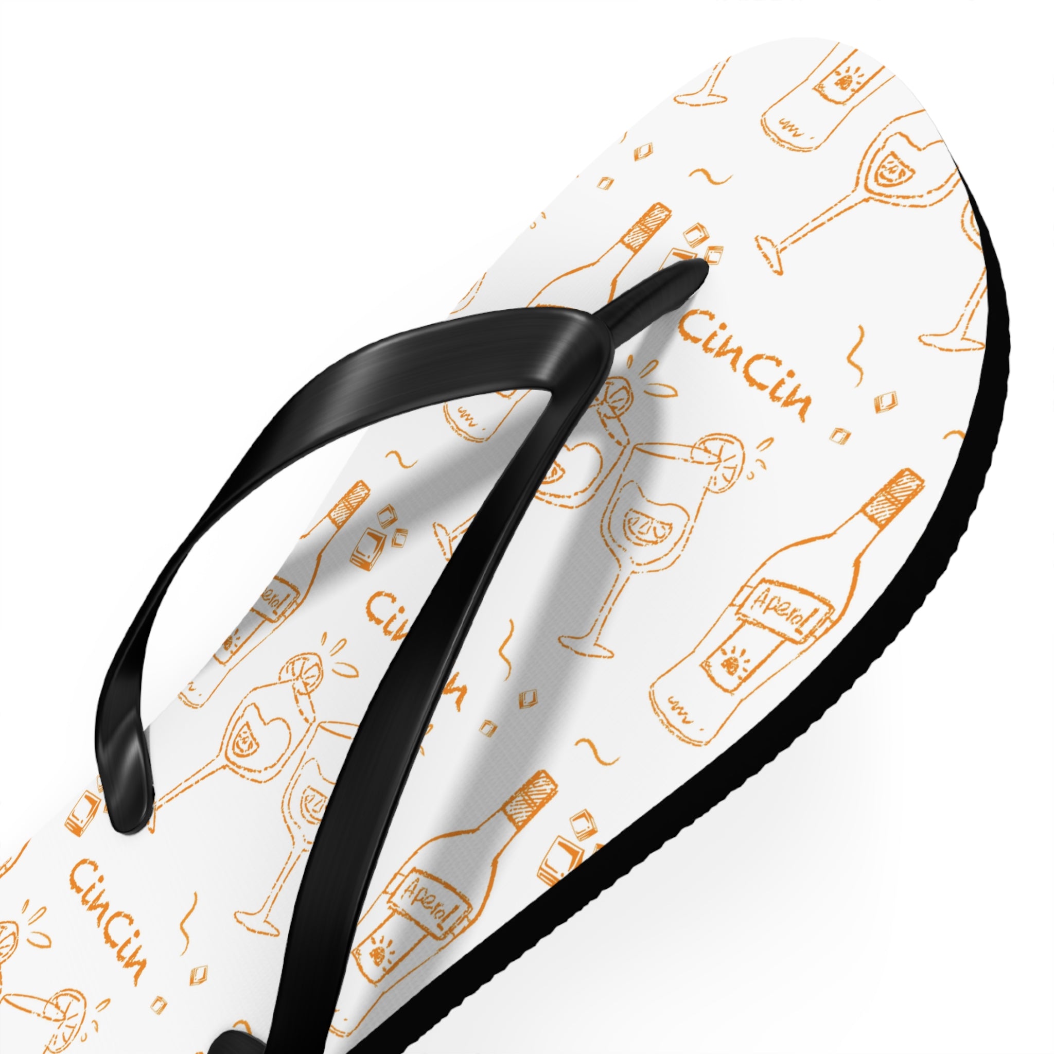 Cin Cin White Flip Flops — White Brunch Collection Inspired Design
