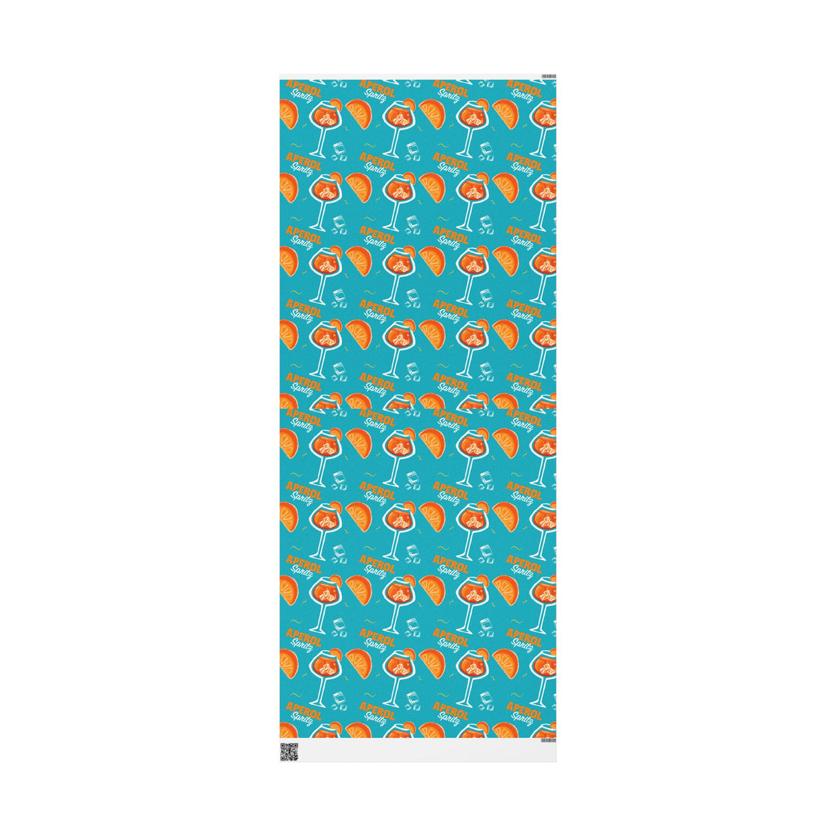 Aperol Spritz Peel Wrapping Paper Roll — Turquoise Spritz Collection Inspired Design
