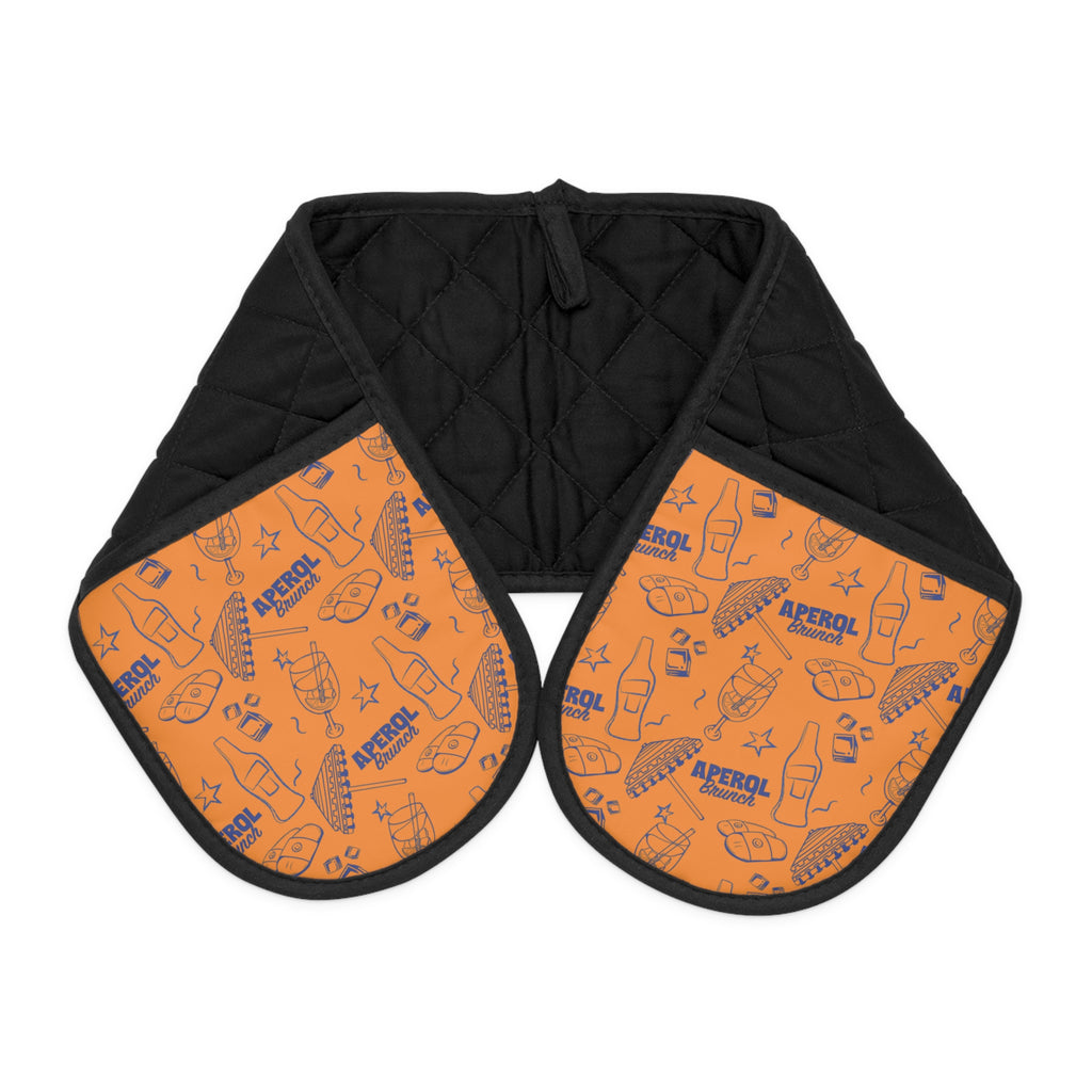 Aperol Brunch Kitchen Oven Mitt — Orange & Blue Aperol Inspired Design
