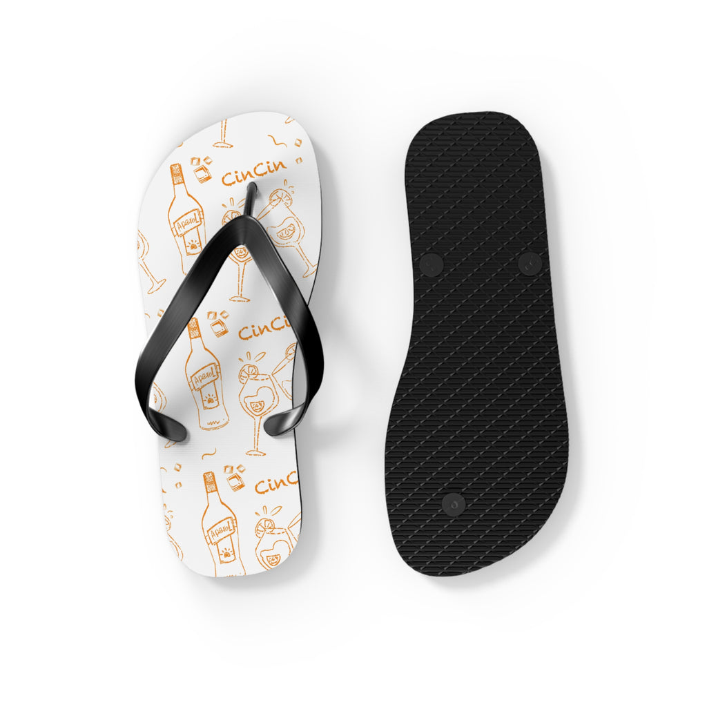 Cin Cin White Flip Flops — White Brunch Collection Inspired Design