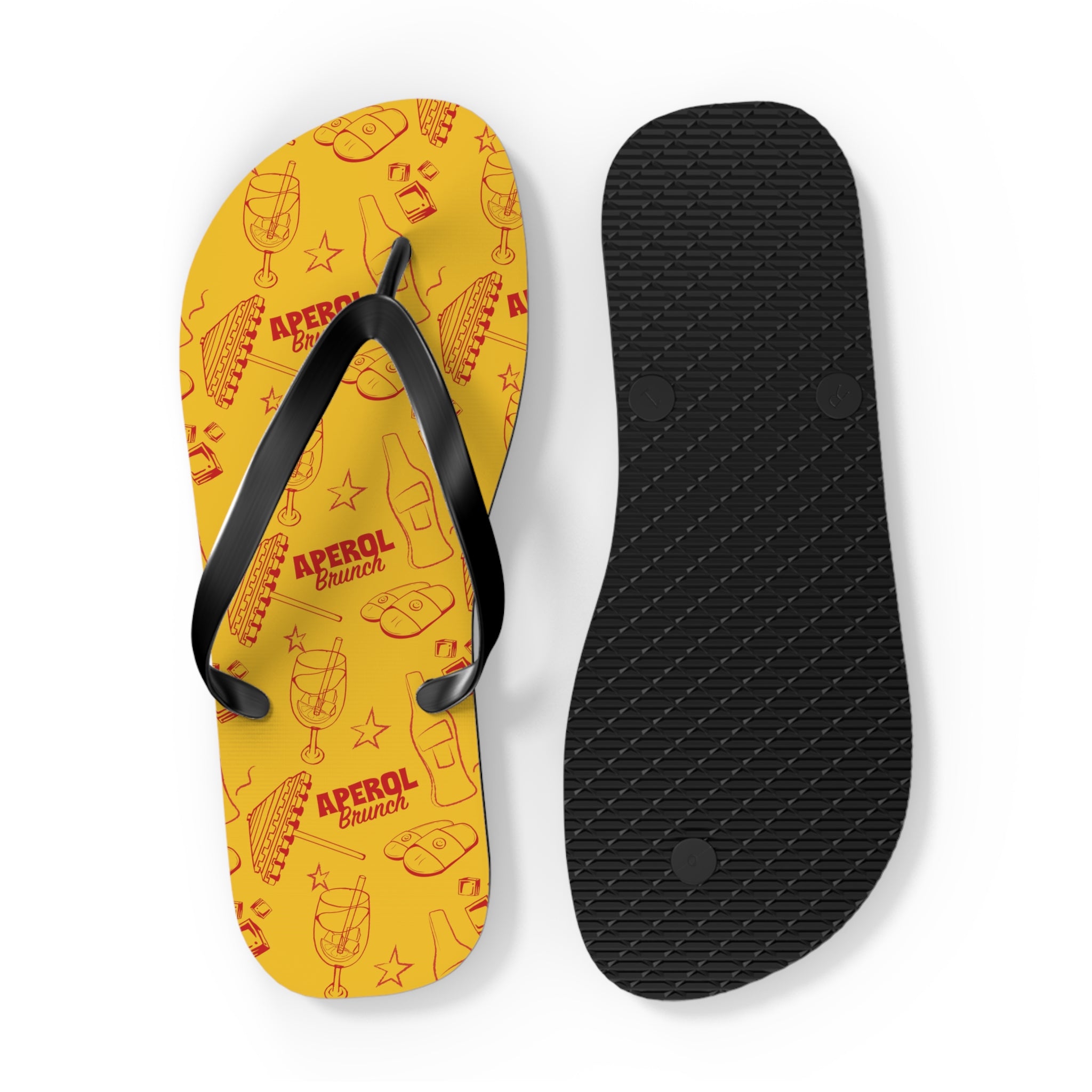 Aperol Brunch Flip Flops – Aperol Yellow Collection Inspired Design