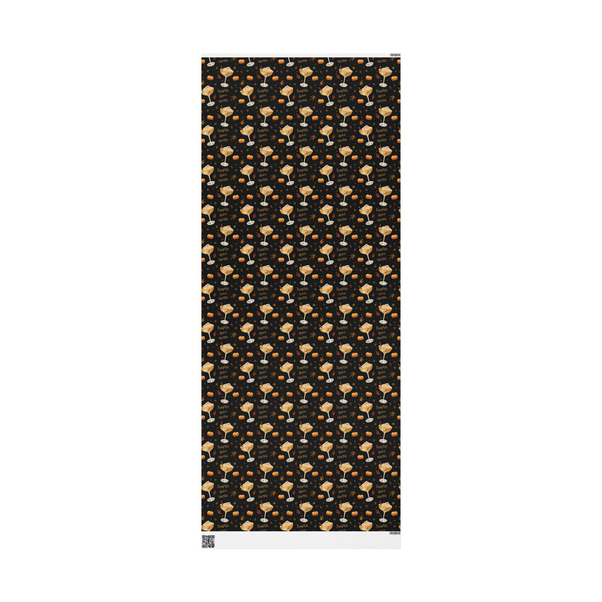 Pumpkin Spice Martini Wrapping Paper Roll – Black Pumpkin Collection Inspired Design