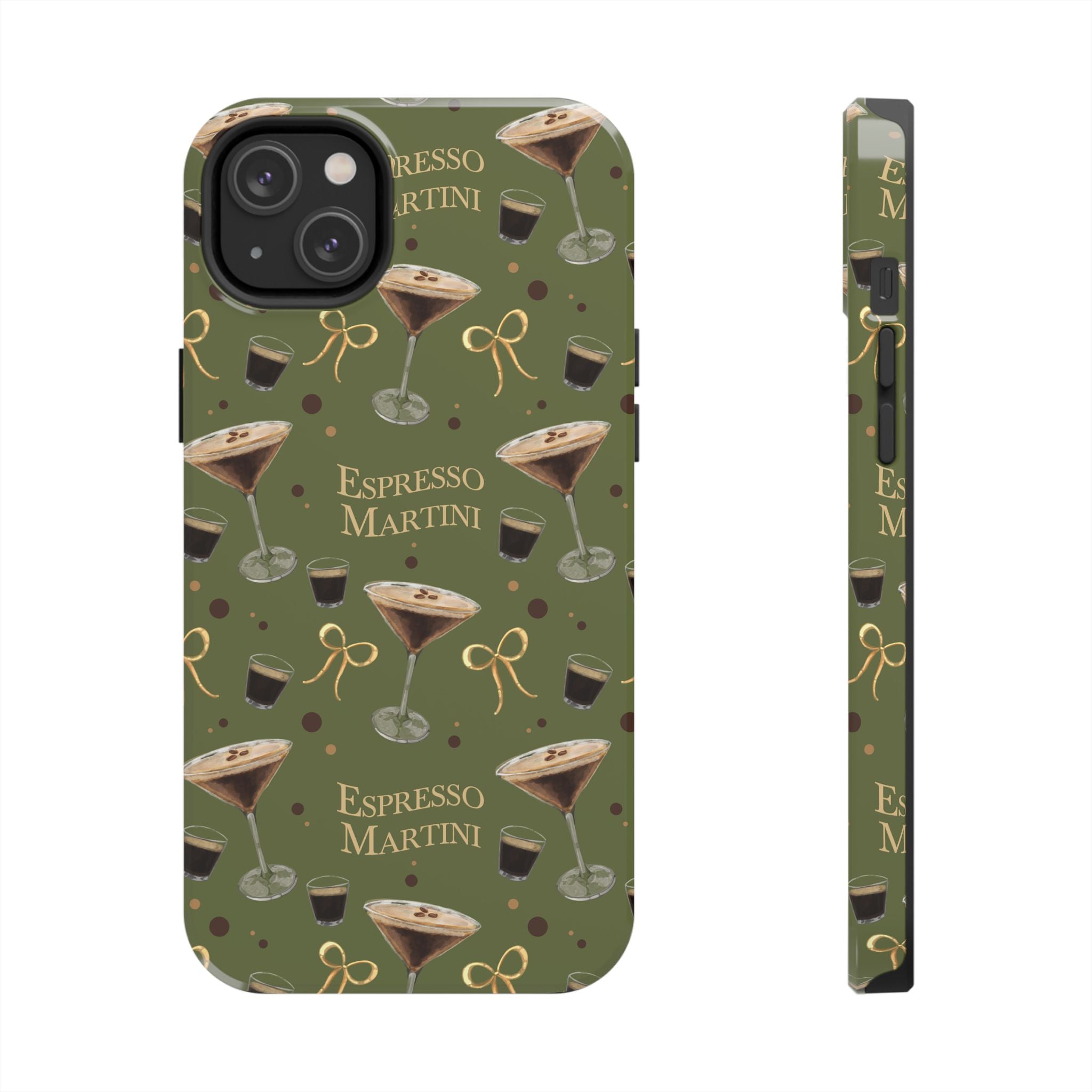 Espresso Martini Tough Phone Case — Olive Green Espresso Collection Inspired Design