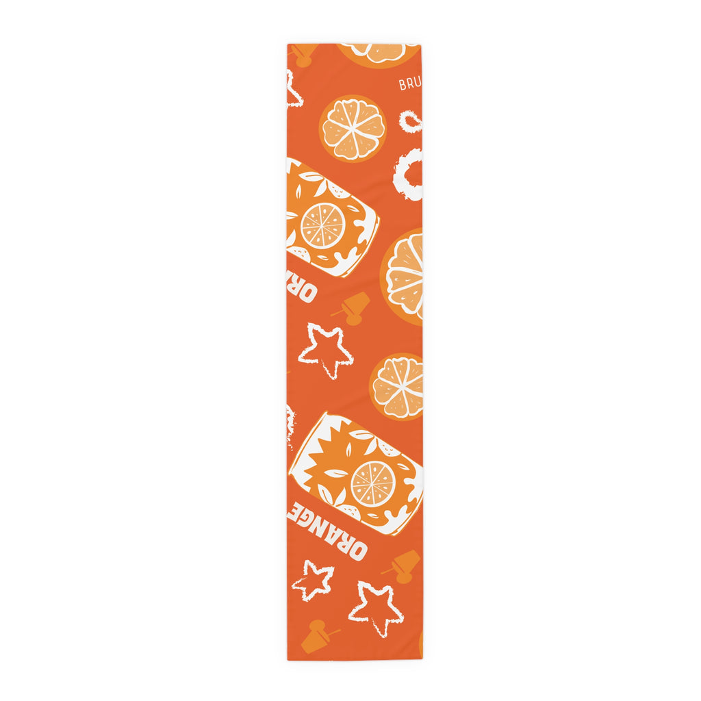 Orange Citrus Pattern Table Runner – Citrus Summer Table Decor