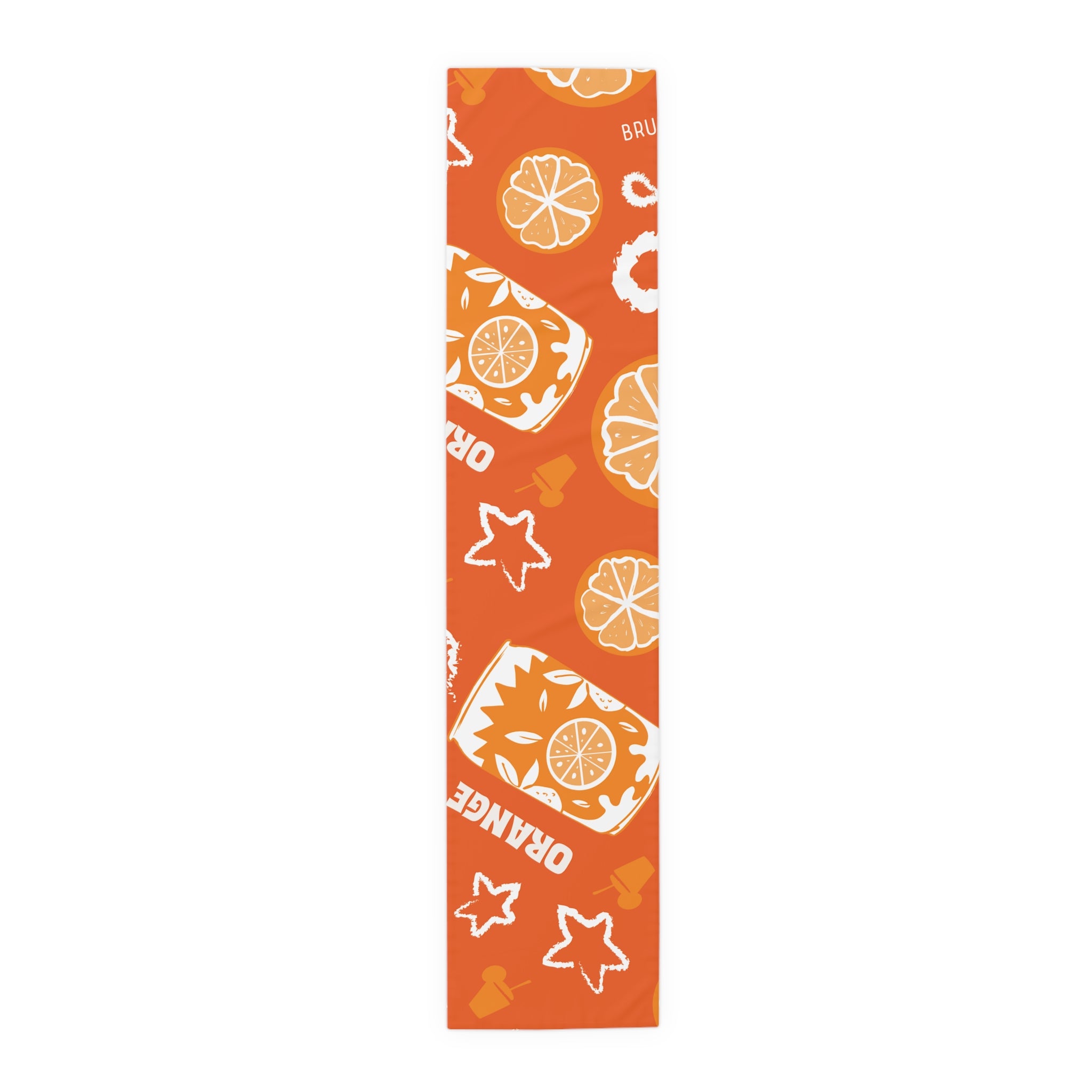 Orange Citrus Pattern Table Runner – Citrus Summer Table Decor