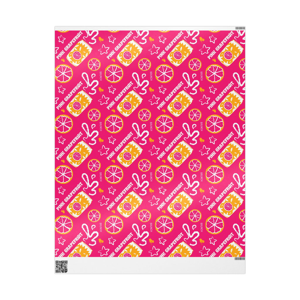 Grapefruit Fruit Brunch Peel Wrapping Paper Roll — Pink Grapefruit Brunch Collection Inspired Design