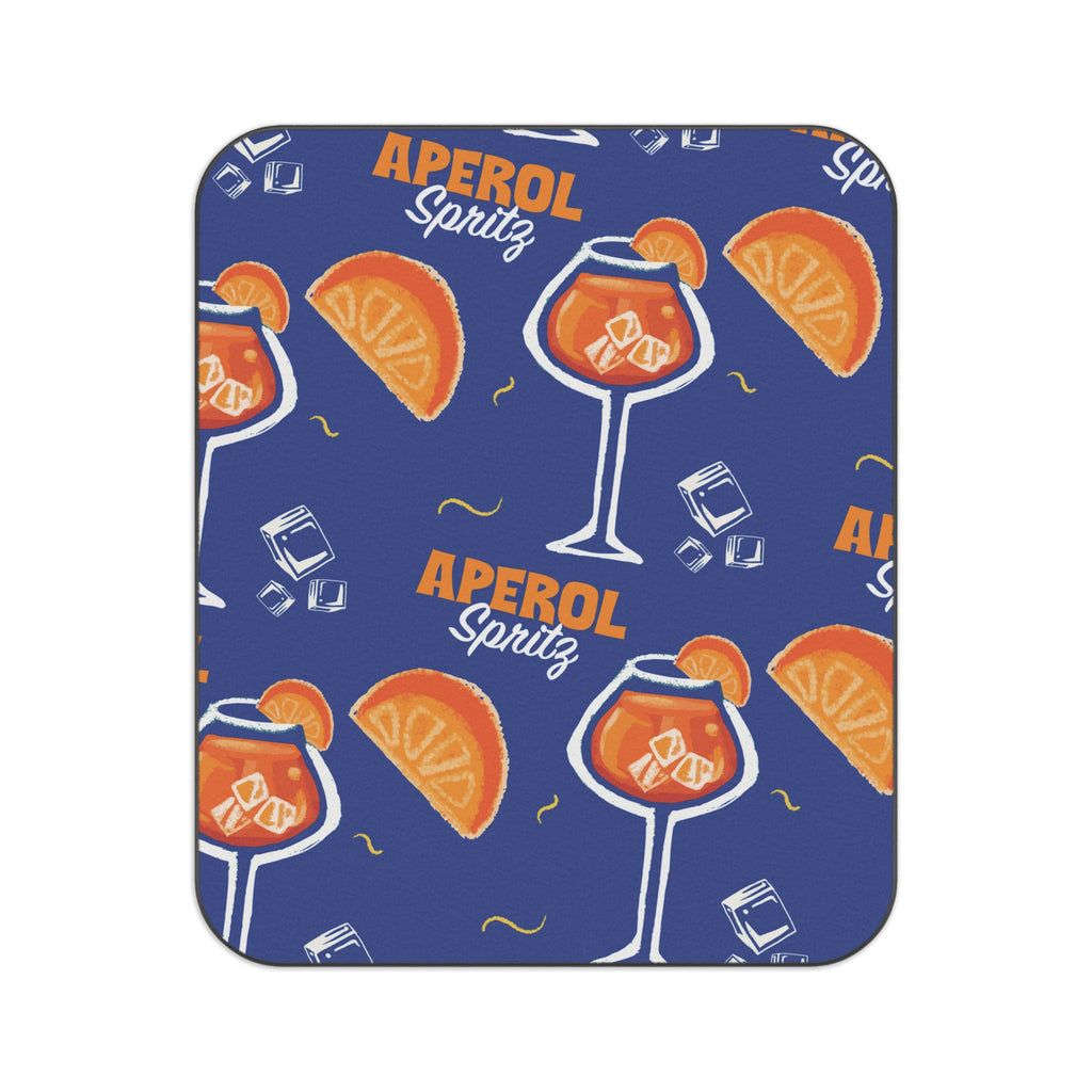 Aperol Spritz Picnic Blanket — Orange Cocktail Pattern Outdoor Blanket