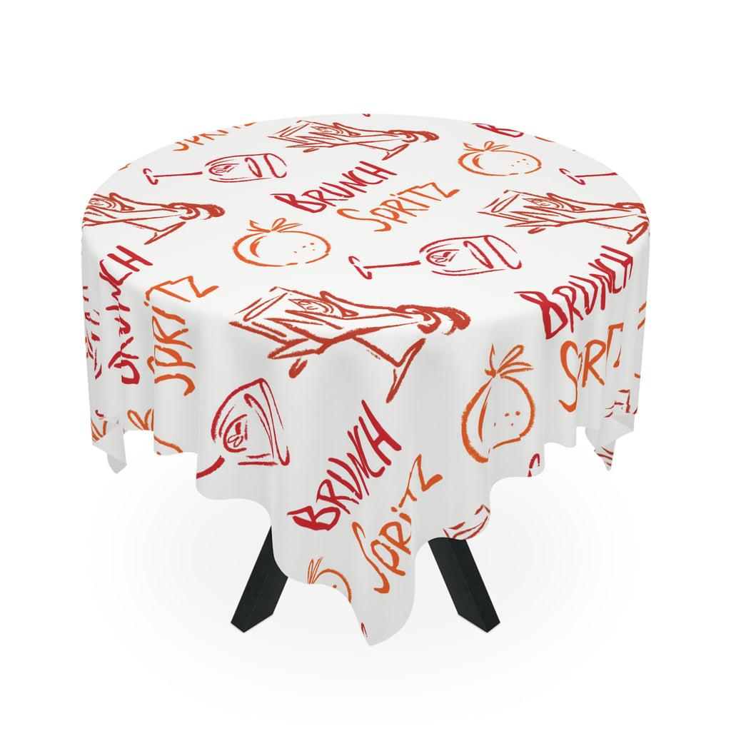 Brunch Spritz Tablecloth — White Brunch Collection Inspired Design