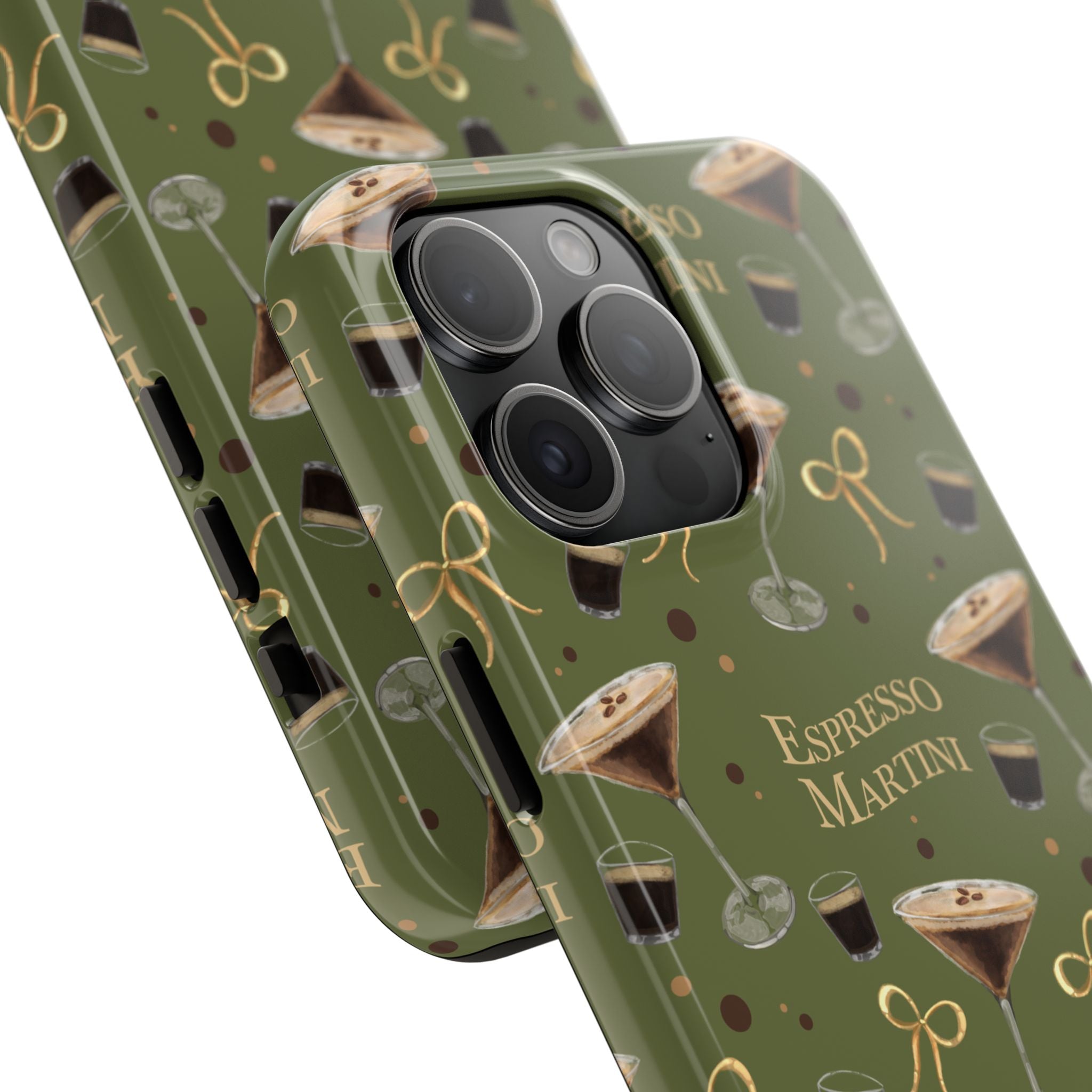 Espresso Martini Tough Phone Case — Olive Green Espresso Collection Inspired Design