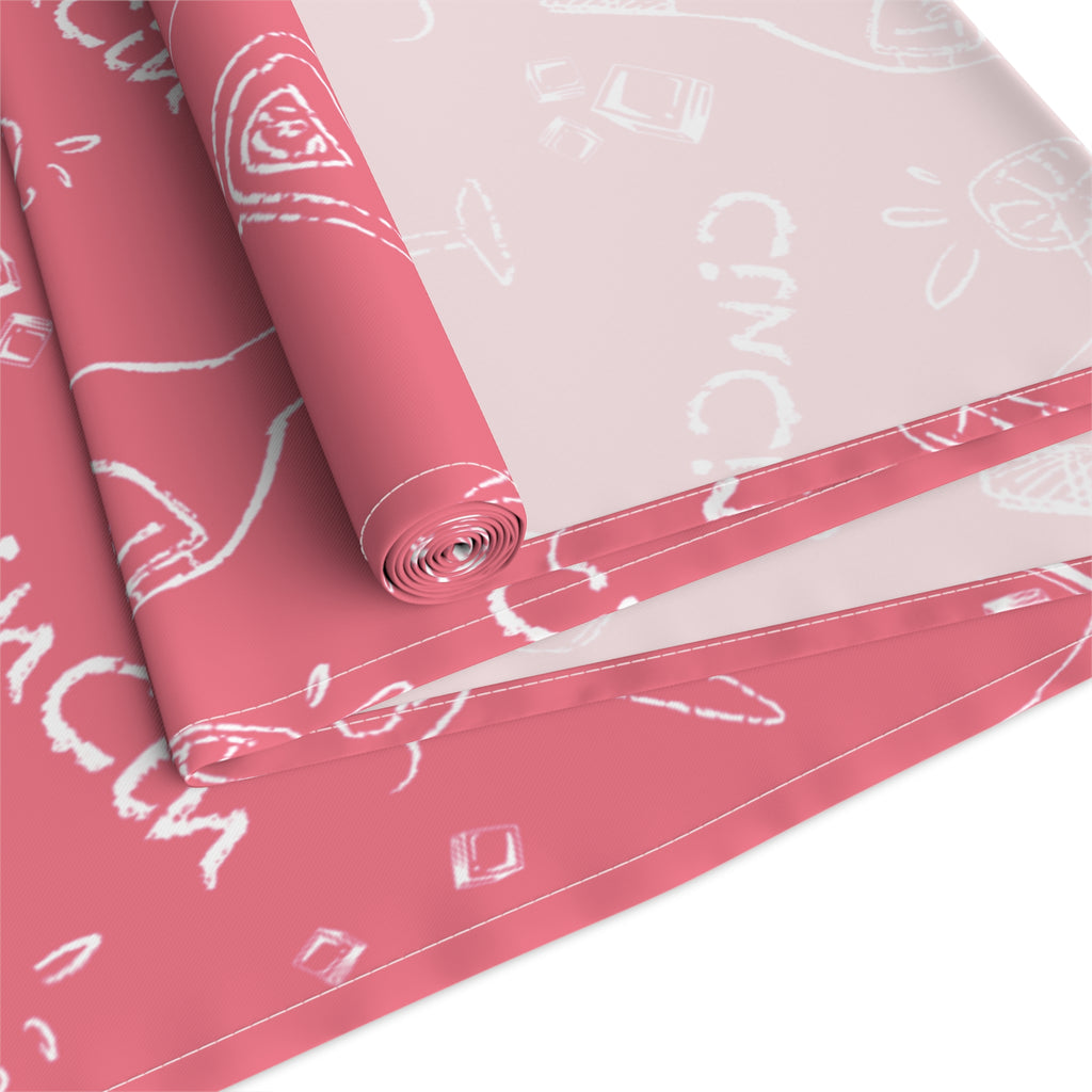 Cin Cin Spritz Table Runner — Magenta Citrus Cocktail Pattern