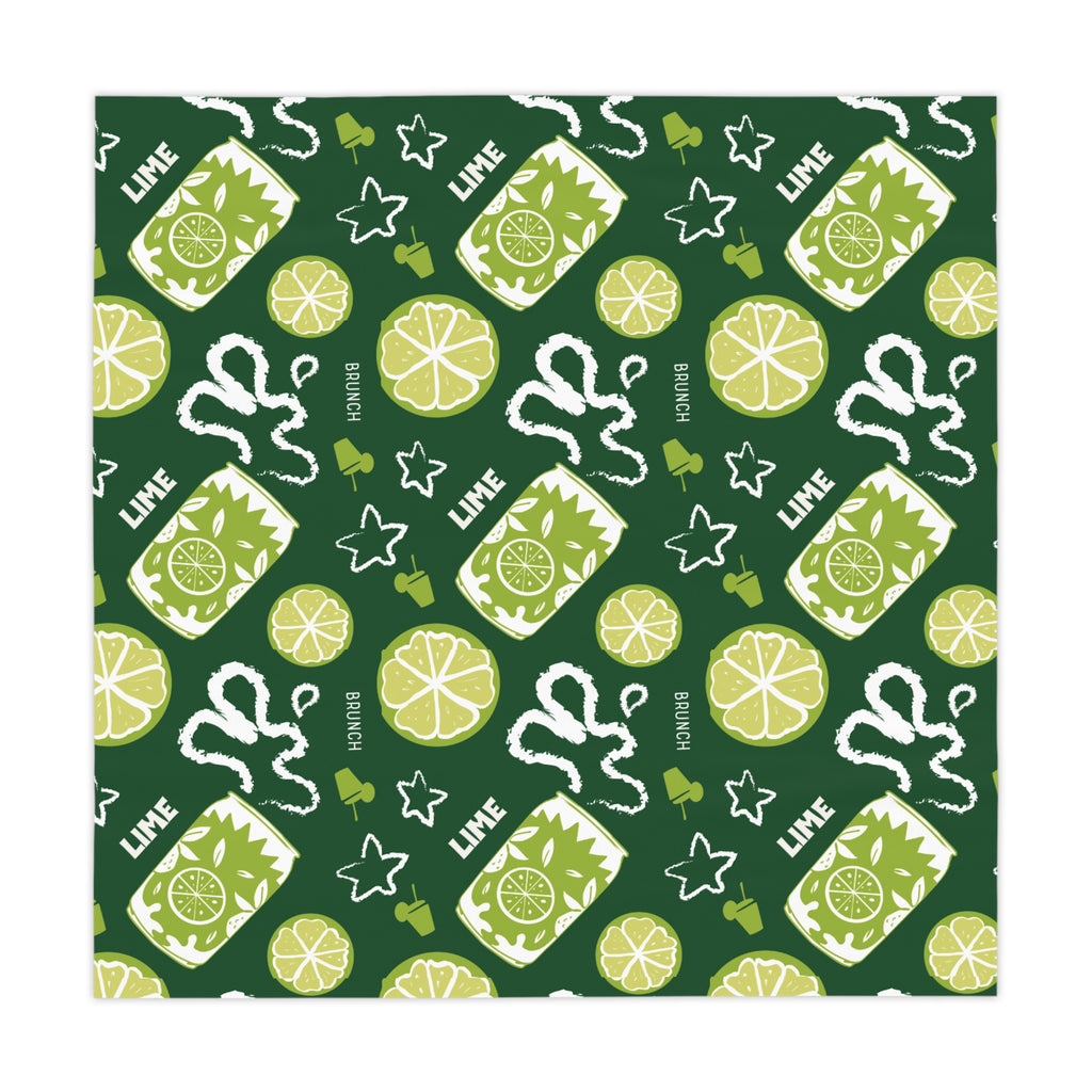 Lime Fruit Brunch Collection Tablecloth — Green Aperol Inspired Design