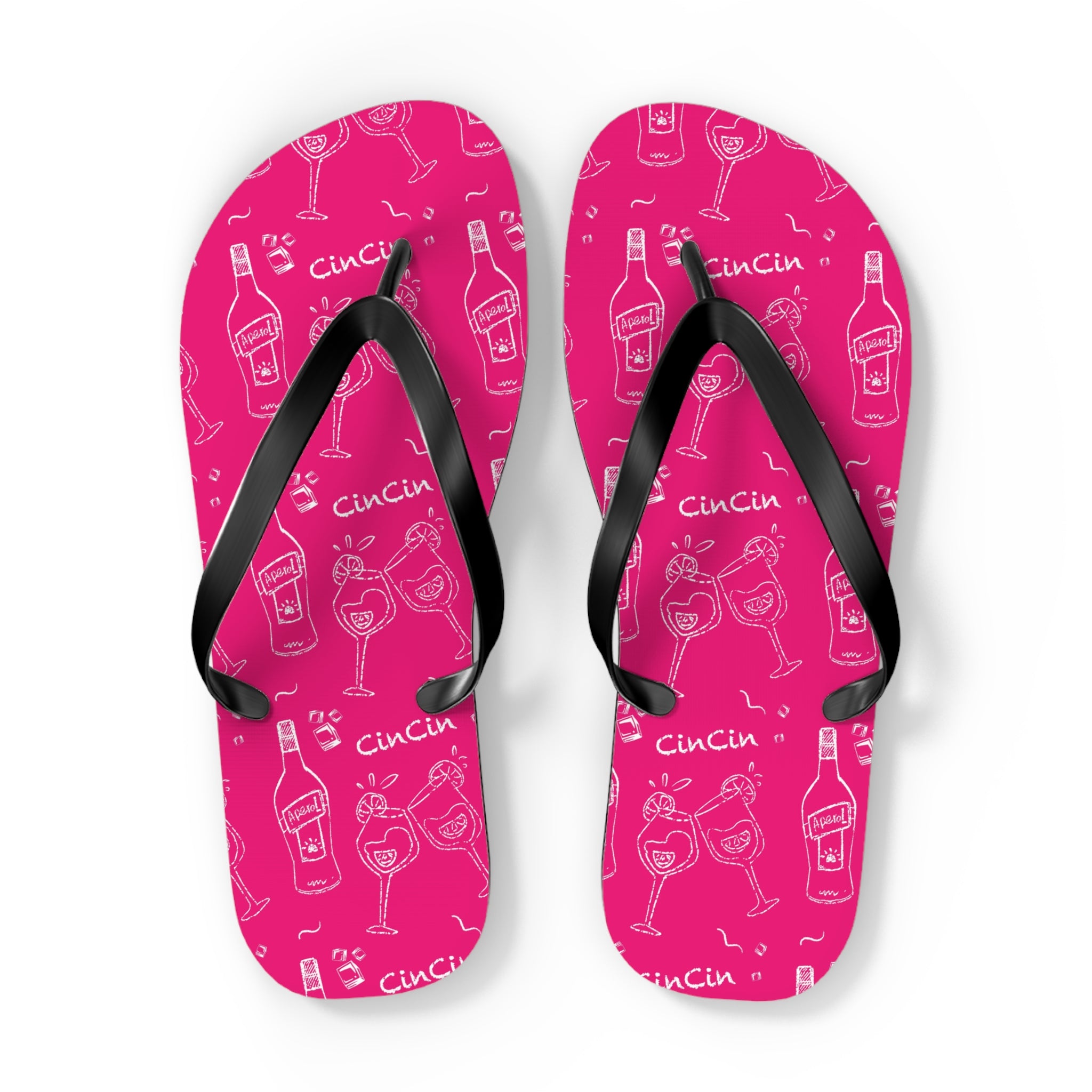 Cin Cin Pink Flip Flops — Pink Cin Cin Collection Inspired Design